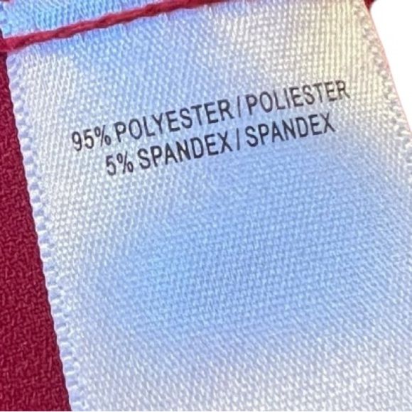 Red Peplum Waist Square Neck Jumpsuit‎ Gold Back Zipper by Danny & Nicole NEW - Picture 12 of 16